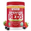 Feel Great Organic Superfood Reds Powder Packed with Beet Root Powder 