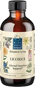 Wise Woman Herbals Licorice Botanical Syrup (Formerly Solid Extract) 4:1, Alcoholvrije, Digestieve Comfort, Adrenal Balance, Immune, Respiratory & Healthy Inflammatory Response Support, 4 Fl Oz