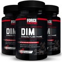 FORCE FACTOR DIM, 3-pack, pillen om Estrogeen bij mannen te verminderen, Diindolylmethaan supplement met belangrijke natuurlijke ingrediënten en superior Absorptie, Diindolylmethaan 300mg, werkt snel, 90 capsules
