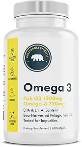 Visolie Omega-3 Supplementen, Omega-3, EPA, DHA, Citroensmaak - Made in The USA, Vegan, Non-GMO, Glutenvrij en zuivelvrij