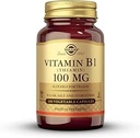 Solgar Vitamine B1 (Thiamine) 100 mg, 100 plantaardige capsules - Energie Metabolisme, Gezond Zenuwstelsel, Algeheel Welzijn - Non-GMO, Veganistisch, Glutenvrij, Melkvrij - 100 porties