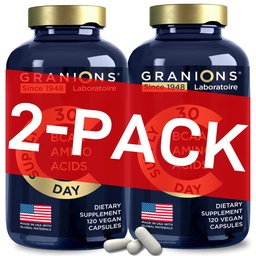 Essentiële Aminozuren Supplement voor mannen en vrouwen - Alle 9 BCAA's EAA Supplementen Formule - Leucine Aminozuur, Lysine, Tryptofaan, Advanced Amino Energy & Muscle Recovery - 240 Vegan BCAA Capsules