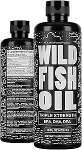 Wild Foods Liquid Omega 3 Fish Oil Supplement, Citroen, 16 oz (1 pk) 