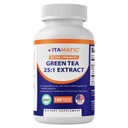 Vitamatic Green Tea Extract met vitamine C, 25X concentraat, 98% Polyfenolen, 80% Catechinen, 50% EGCG, 180 Veg Capsules