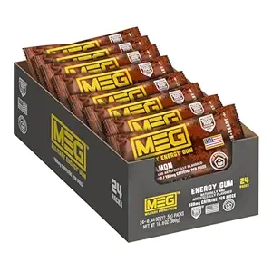 MEG (Militaire Energie Gum) - Kaneel Verbeter uw fysieke prestaties met 100mg Cafeine Per Piece, Ultimate Energy Boost voor workouts, Alternatief voor Energie Dranken Pak van 24
