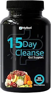 15 Day Cleanse - Gut and Colon Support - Advanced Gut Cleanse Detox for Women & Men with Senna, Cascara Sagrada & Psyllium Husk - Non-GMO - Made in USA - 30 Capsules