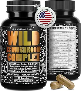 Wild Foods Premium Mushroom Supplement Complexe 