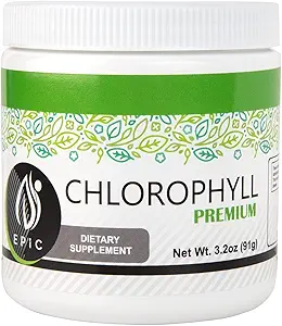 Epic Black Label Premium Chlorofyl Poeder Dieetsupplement. Natuurlijke chlorofyl Dat is krachtig en effectief, gemakkelijk te nemen met een Touch of Mint.