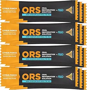 Fluid Tactical - ORS (Oral Rehydration Solution), Recover Sneller, Extreme Dehydration Electrolytes, 12pack (Citrus Punch)