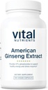 Vitale voedingsstoffen - American Ginseng - Energy Support - Mentale en fysische duurzaamheid - 100 Vegetarische capsules per fles - 250 mg