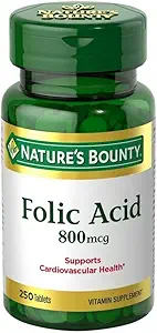 Foliumzuur 800 mcg Tabletten Maximale sterkte, 4 flessen (250 aantal)