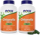Nu Chlorella 1000mg tabletten - 200 Tellen (pakket van 2) - Natuurlijke voorkomende Chlorofyl, Beta-Caroteen - Non-GMO, Vegan - Green Super Food Supplement voor vrouwen en mannen