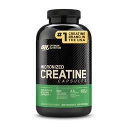 Optimale Voeding Micronized Creatine Monohydraat Capsules, Keto Friendly, 2500mg, 200 Capsules (Verpakking mei Vary)