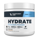 Transparante Labs Hydrate Naturallytes Powder - Hydration Powder Electrolytes with Coconut Water, Calcium, Taurine, & Kalium - 40 Servers, Peach Mango