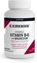 Kirkman - Vitamin B6 with Magnesium - 120 Tablets - Potent Vitamin B6 & Magnesium Supplementation - Chewable Wafer - Hypoallergenic