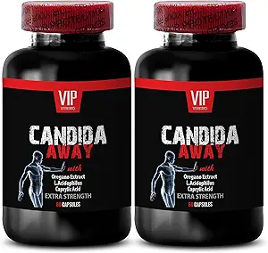 Biologische reishi paddopoeder - CANDIDA AWAY - Digestieve reiniging (2 flessen 120 capsules) - Anti overgroei Supplement - Oregano Leaf Extract - candida weg extra sterkte - candida reinigen - candida