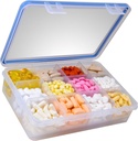 GMS 12 Compartiment Vitamin Pill Organizer - Large Size Geschikt voor meerdere supplementen en tabletten - Veilig, veilig ontwerp met Easy Locking Lid - Medicine Cabinet Organizer & Ideaal voor reizen