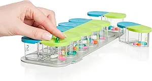 Sagely Smart XL Weekly Pill Organizer - Sleek AM/PM Twee keer per dag Pill Box met Gratis Smartphone Herinnering App en 7 Dagen Reizen Containers (Groot genoeg om Fish Oil en Vitamine D supplementen te passen)