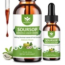 (2 Pack) Sousop Graviola Liquid Drops - 1800mg Sousop Extract - Hoge Absorptie Zure soap Bitters Liquid for Cell Support & Regeneration, Immune Support, Antioxidant, Relaxation, Sugar Free - 1 Fl Oz