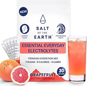 Zout van de Aarde Premium Zero-Sugar Electrolyte - Gemaakt met roze Himalaya Zout - Hydration Powder Packets 