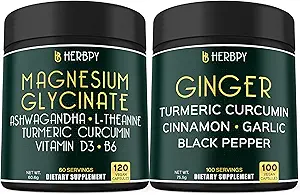 Bundel 6in1 Magnesium Glycinate Supplement & 5in1 Ginger Supplement