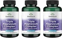 Swanson Triple Magnesium Complex - Mineral Supplement - Natural Support - Met citraat, oxide en aspartaat - (100 capsules, 400 mg Elke, 3 verpakkingen)