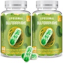800 MG Liposomal Sulforaphane, krachtige dubbele levering voor maximale absorptie & potentie, volledig spectrum Broccoli Extract, antioxidant & leversupplement, 120 Softgels