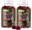 Multivitamine Gummies Vitaminen voor volwassenen en tieners - Immune Support Gummies - 12 dagelijkse vitamines en mineralen met vitamine C, D3, E, A, Zink & Meer - Vegetarisch, Glutenvrij - Kauwbare Berry Flavored Gummy