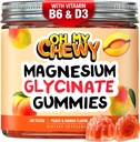 Gecentreerde Magnesium Glycinate Gummies 400MG - Hoge Absorptie voor kinderen, tieners en volwassenen - Supplement voor slaap, rust en spierontspanning met B6 & D3 - Glutenvrij en Veganistisch vriendelijk - 60 Tel.