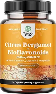 Citrus Bergamot Supplement met Citrus Bioflavonoïden - Ultimate Citrus Bioflavonoïden Supplement met Citrus Bergamot Extract 1000mg Rutin en Hesperidin voor Immunity Support (1 maand)