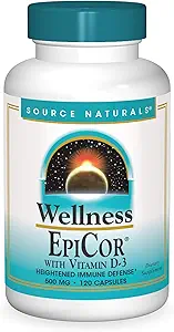 Bron Naturals Wellness EpiCor met vitamine D-3 voor verhoogde immuniteit* - 120 capsules
