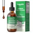 Soursop Multivitamine Liquid Drops, Gemethyleerde Multivitamine met Graviola Soursop Bitters Liquid for Immune Support, Hair, Skin, Brain Health, 2 Fl Oz