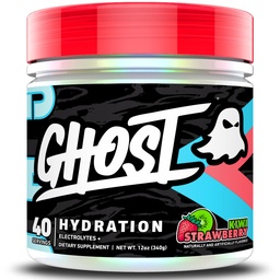 GHOST Hydration, Kiwi Aardbei, 40 Serv, Electrolyte Powder - Drink Mix Supplement met Magnesium, Kalium, Calcium, Vitamine C & Taurine voor Energie & Endurance - Veganistisch, vrij van soja, Suiker & Gluten