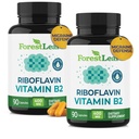 Vitamine B2 Riboflavine 400mg - Energie, Huid en Cellular Health Supplement - Zenuwstelselondersteuning - Vitamine B 2Vit B - Non-GMO en Glutenvrij - B2 Vitamine 400mg Plantaardige Capsules, 90 Tel 2-Pack