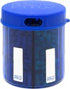 Supplement Pill Dispenser Bottle, 6 Compartment, Labels, Easy Open, Anti-Mixing, UV Protected, Monthly Vitamin, Monster Fit Jr Medication Holder (Cobalt Blue, Small)