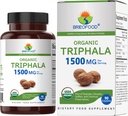 Brieofood Biologische Triphala 1500mg, 45 porties, Vegetarisch, Glutenvrij, 90 Vegetarische tabletten