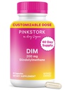 Roze Ooievaars DIM-supplement voor vrouwen - Estrogeen en hormoonbalans voor menopauze, perimenopause & PMS - DIM 200 mg Plus BioPerine for Mood Support - 60 dagen aanbod