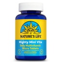 Nature's Life Mighty Mini Vite - Dagelijkse Multivitamine voor vrouwen en mannen - Vitamine D en B Complex - Immuniteit en Energie Metabolisme Ondersteuning - Lab geverifieerd - 120 porties, 240 microtabletten