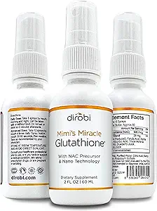 Mimi's Miracle Glutathion Spray, Sublingual Antioxidant, Verminderd Glutathion Supplement met Ascorbinezuur, Bosbessen en Granaatappel Extracten, Spray Dosering voor volwassenen en kinderen, 2 Ounces