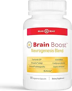 Hersen Boost Capsules met Curcumin, Cordyceps, Hericium, Ceylon Cinnamon, Gezuiverde Shilajit, en Ashwagandha 30 porties
