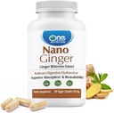 One Planet Nutrition Nano Gember Root 250 mg Veggie Capsules (120 porties), Pure Gemberwortel Extract, Nano voor Superior Absorptie, Verbetert Decompensative Health, Non-GMO, Vegan Glutenvrij