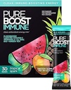 Pureboost Immune Clean Energy Booster, Verfrissende Energie Drink Mix en Immuniteit Supplement met Vlierbessen, 1.200 mg Vitamine C, Vitaminen A + D en Zink. (Tropische Vonk, 30 Tel)
