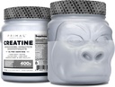 Primal Creatine Monohydrate Powder (400 Grams) | Unflavored Micronized Creatine Muscle Development Supplement for Pre-Workout & Recovery | 5g Creatine Monohydrate per Serving