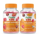 Levensvatbare Immuun Ondersteuning Kinderen + Calcium met Vitamine D Kinderen, Gummies Bundle - Grote Proeverij, Vitamine Supplement, Glutenvrij, GGO vrij, Kauwbare Gummy