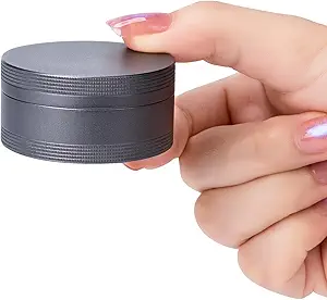 Daily Metal Pill Box Pill Case - Single Waterproof Travel Pill Container Ronde Aluminium Legering Opslag Geneeskunde Organisator Multitool EDC Elke dag voor vitamine, visolie grijs gemiddelde grootte