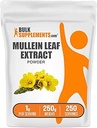 BulkSupplements.com Mullein Leaf Extract - Verbascum Thapsus, Mullein Supplement - Kruidensupplement voor Immune Ondersteuning - Glutenvrij, 1g per portie, 250g (8.8 oz) (pakket van 1)
