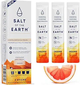 Zout van de Aarde Premium Zero-Sugar Electrolyte - Gemaakt met roze Himalaya Zout - Hydration Powder Packets 