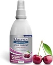 Mucinex Instasoothe Sore Throat Spray voor orale pijnverlichting, Throat Numbing Spray met Benzocaine & Menthol Begint te werken aan contact, Cherry Flavor, 3.8 Fl Oz