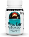 Bron Naturals Visual Eyes Dieetsupplement - Multi-Nutrient Complex met bosbessenextract, Lipoïnezuur en Luteïne - 30 tabletten
