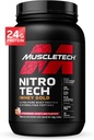 Whey Protein Powder , MuscleTech Nitro-Tech Whey Gold Protein Powder , Whey Protein Isolate Smoothie Mix , Protein Powder for Women & Men , Strawberry Protein Powder, 2 lbs (28 Serv)-package varies
